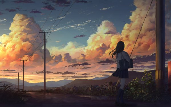 anime-girl-outside-power-lines-clouds-4k-uw-3840x2400