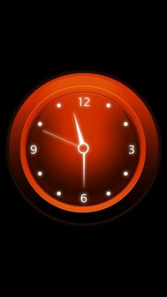 neon-clock-Orange