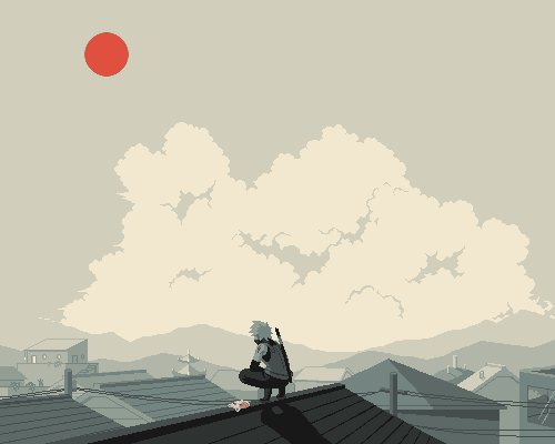 Pixel gif. Kakashi
