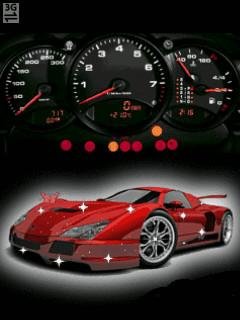 Red ferrari car спидометр анимация