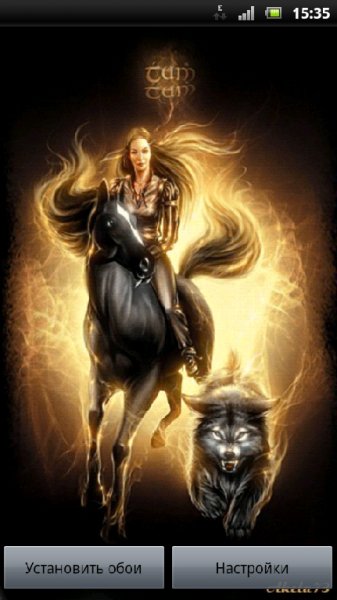 Girl-on-Black-Horse-Live-Wallpaper 42729