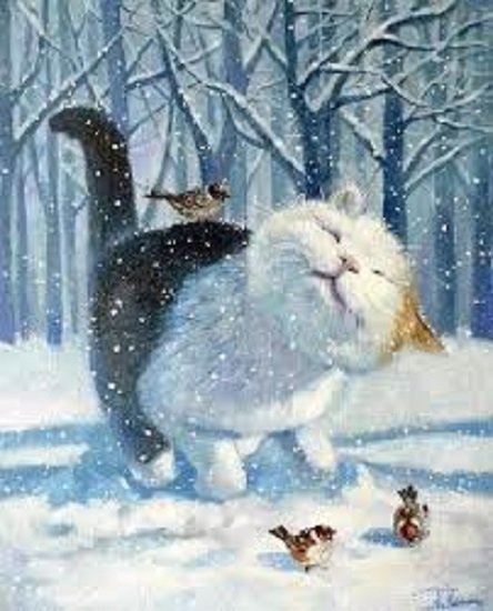 Кот зимой. (16)