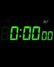 Green Clock Black