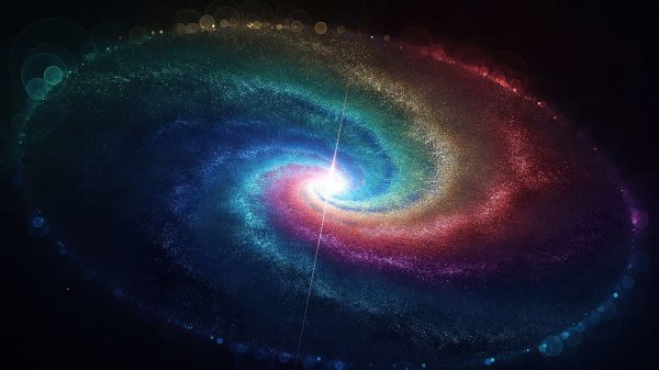 Space Fantastic space spiral with neon light 143900