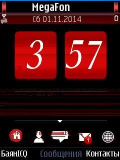 Red clock neon icons