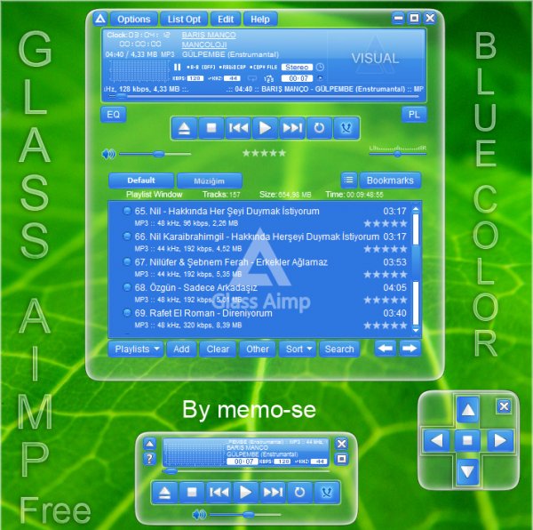 Glass AIMP Skin for AIMP3 Player