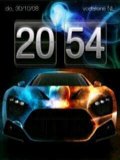 Zenvo neon car clock часы