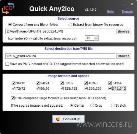 Quick Any2Ico