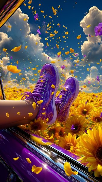 Aesthetics-purple-sneakers-and-sunflowers-270925
