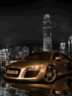 Gold audi r8 car city