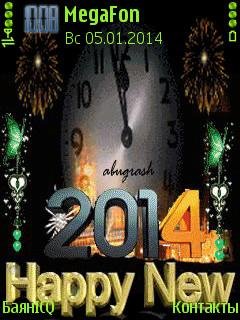 Новый 2014 год часы анимация