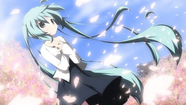 арт сакура облака hatsune..file