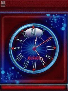 Red blue большие часы анимация
