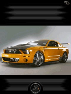 Mustang car orange