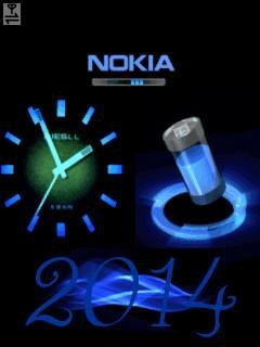 Blue nokia часы заряд батареи анимация