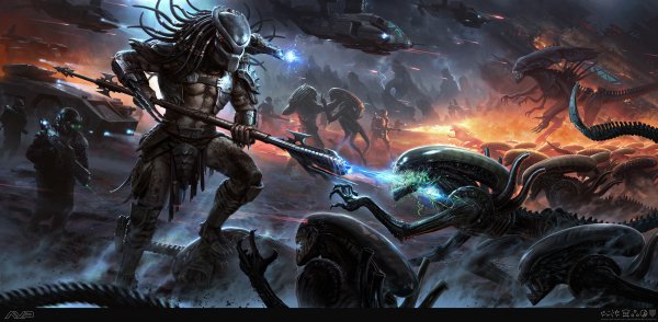 Xenomorph vs Predator by Roman Zawadzki