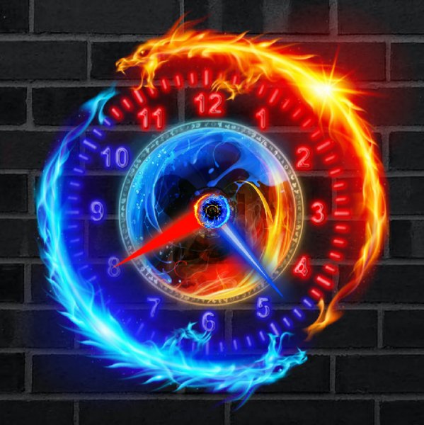 Neon Clock widget