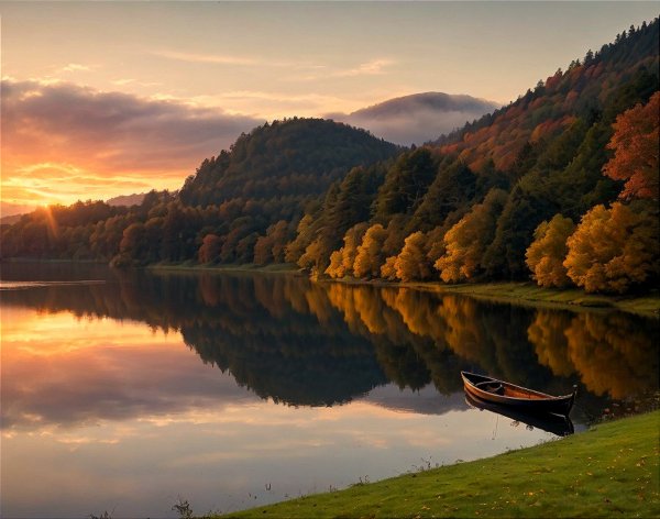 Sundown-lake-einkehr-sky