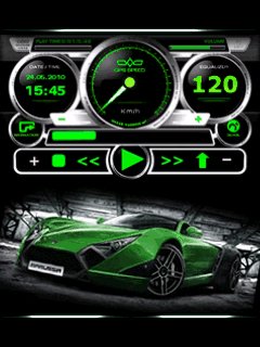 Turbo car player neon спидометр