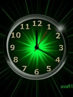 Big green clock анимация