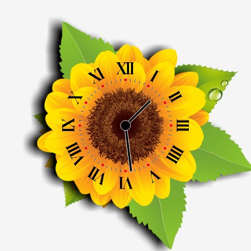 Sunflower Clock