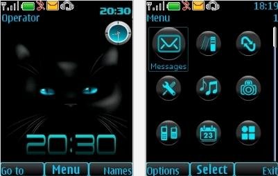 Cat Blue Dual Clock