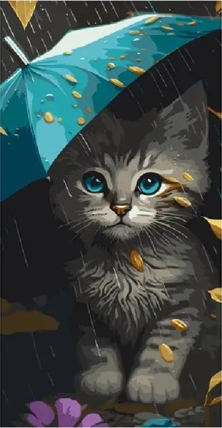 Кот под зонтом (7)