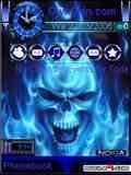 animated blue skull