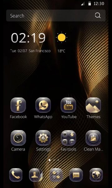 СМ лаунчер Theme Elegant gold 1.1.4