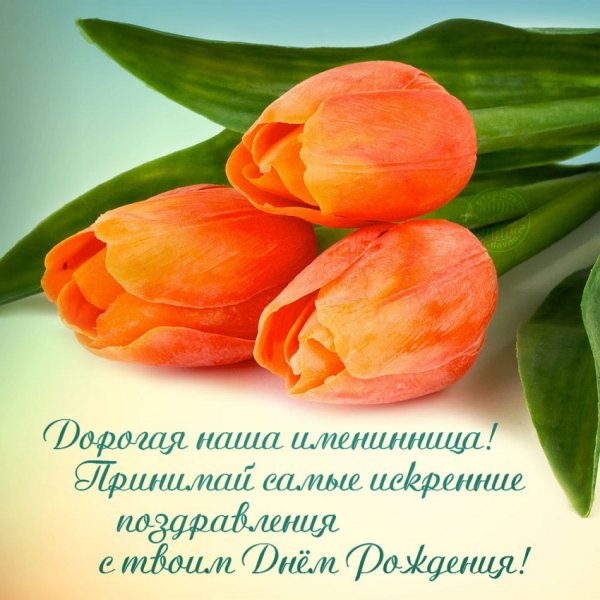 Дорогая, именинница, принимай поздравления!