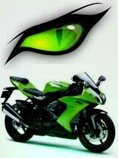 Moto bike green eye