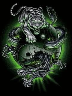 Dragon tiger yin yang анимация