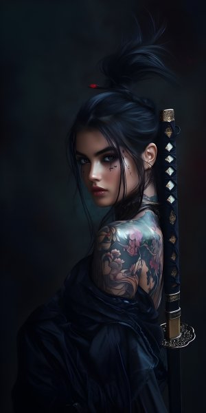 Girl-black-samurai-wallpaper-201224