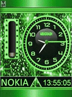 Nokia green часы анимация