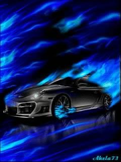 Neon car fire анимация