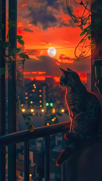 Cat-and-sunset-in-the-city-150924