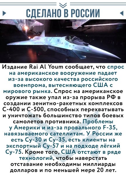 РФ потеснила США рынок оружия