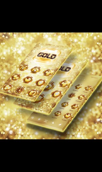 GO Launcher Theme Gold Glitter 4.177.100.9