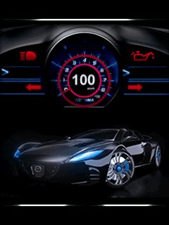 Concept neon car exotic спидометр анимация
