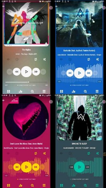 Aurora Material Poweramp v3 Skin v1.9 Paid
