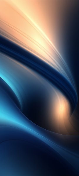 Голубые золотые волны (1082x2410)