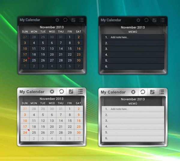 Metallic Calendar