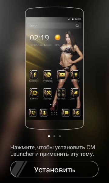 CM Launcher Theme Dark Mistress 1.1.4