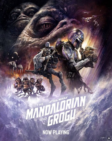 Постер "Мандалорца и Грогу" (2026) на мотив 5 Эпизода (1980)