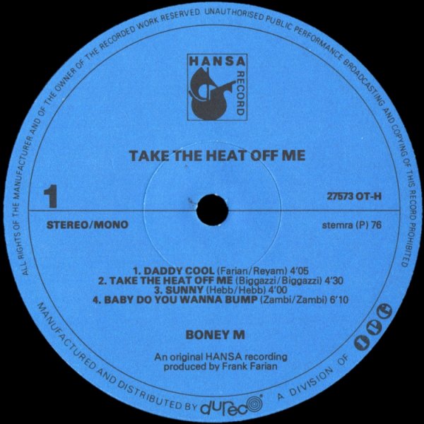 Boney M. - Take The Heat Off Me