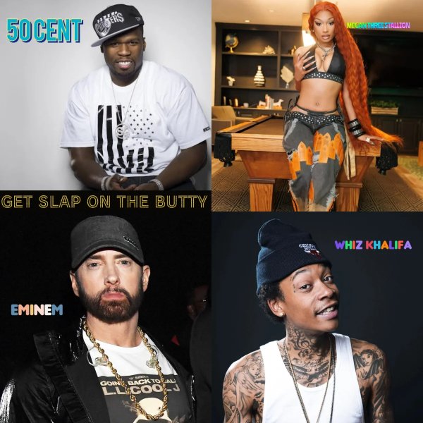 50 Cent &amp; Megan Three Stallion &amp; Eminem &amp; Whiz Khalifa - #Get Slap On The Buttу
