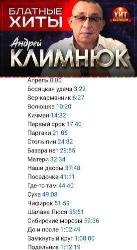 ⭐ АНДРЕЙ КЛИМНЮК ⭐ - БЛАТНЫЕ ХИТЫ