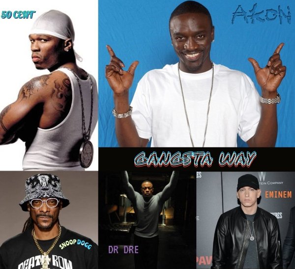 50 Cent &amp; Akon &amp; Snoop Dogg &amp; Dr Dre &amp; Eminem - #Gangsta Way