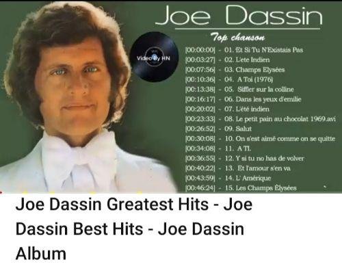 *** JOE DASSIN *** - Joe Dassin Greatest Hits - Joe Dassin Best Hits - Joe Dassin Album