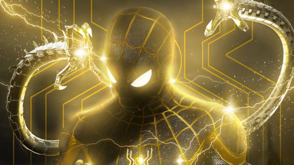 Spiderman-no-way-home-black-gold-suit-4k-wallpaper